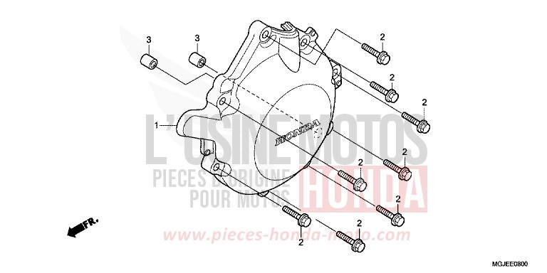 COUVERCLE DE GENERATEUR C.A. de CBF1000F ABS PEARL COOL WHITE (NHA16) de 2012